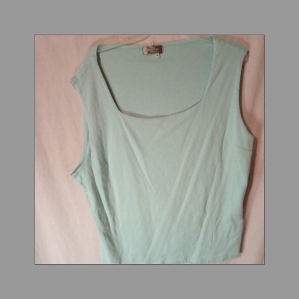 (N) The Territory Ahead Woman's Square Neck Tank Top 3X Light Blue